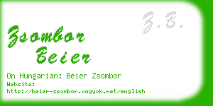 zsombor beier business card